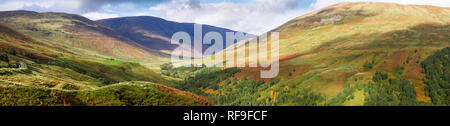 Panorama von Glen Roy in den Highlands von Schottland Stockfoto