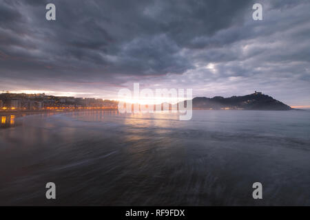 Herrliche Aussicht von Donostia-San Sebastian, Baskenland. Stockfoto