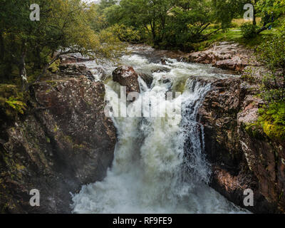 Lower Falls im Tal von Glen Nevis, Schottland Stockfoto