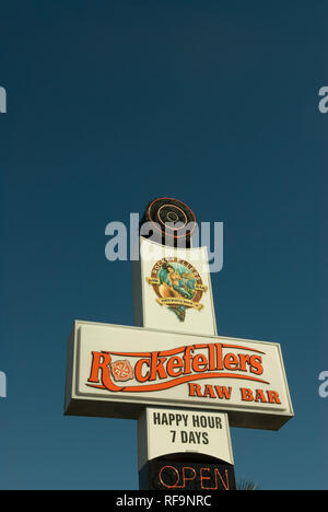 Rockefellers Raw Bar anmelden North Myrtle Beach, South Carolina, USA. Stockfoto