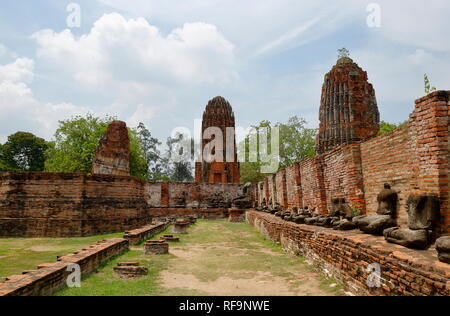 Ayutthaya ist die heilige Stadt von Thailand gegründet von König-thong in 1351. Alle Überreste der Stadt wurden in die Liste des Erbes der Welt im Jahr 1991 enthalten. Stockfoto