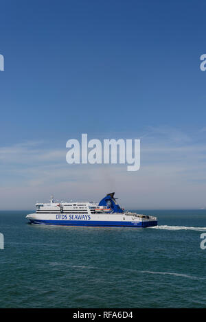 Überfahrt mit der Fähre, Dover-Calais, Stockfoto