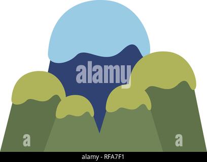 Outdoor Natur Berge grüner Hintergrund Vector Illustration Stock Vektor