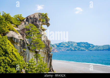 Lion Crag (shishi-Iwa) in Kumano, Japan. Stockfoto