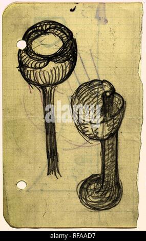 Design für einen Kelch. Verfasser der Stellungnahme: Mathieu Lauweriks. Datierung: 1874 - 1932. Maße: H 128 mm x W 80mm. Museum: Rijksmuseum, Amsterdam. Stockfoto
