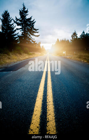 Sauber Autobahn Straße in Amerika. Stockfoto