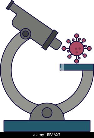 Mikroskop, Bakterien Stock Vektor