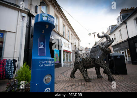 Öffentliche Brunnen in die Newmarket Street in Ayr. Stockfoto