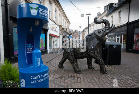 Öffentliche Brunnen in die Newmarket Street in Ayr. Stockfoto