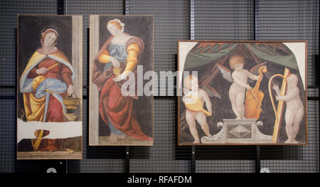 Im Museo della Scienza. Bild Leonardo Parade, Bav zum 500. Geburtstag von Leonardo da Vinci. Milano, Januar 23th, 2019 Stockfoto