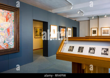 Arbeit der Anglo-Welsh Künstler, Maler Frank Brangwyn im Arentshuis-museum in der Stadt Brügge, Westflandern, Belgien Stockfoto