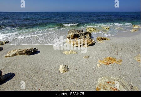 Chia, Sardinien, Sinis Halbinsel, Is Arutas Strand Stockfoto