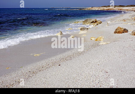 Chia, Sardinien, Sinis Halbinsel, Is Arutas Strand Stockfoto