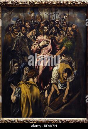 El Greco (1541-1614). Kretische Maler. Jesus Christus seiner Kleider beraubt. National Gallery. Oslo. Norwegen. Stockfoto