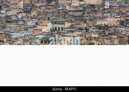 Luftbild der alten Medina von Fes, Marokko, Afrika Stockfoto