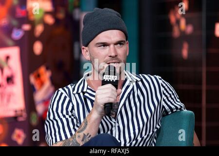 New York, NY, USA. 24 Jan, 2019. Caleb Nott innen für AOL bauen Serie Berühmtheit Candids - DO, AOL bauen Serie, New York, NY 24. Januar 2019. Quelle: Steve Mack/Everett Collection/Alamy leben Nachrichten Stockfoto