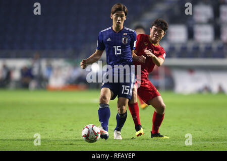 Dubai, VAE. 24 Jan, 2019. Yuya Osako (JPN) Fußball: AFC Asian Cup VAE 2019 Match zwischen Vietnam 0-1 Japan im Al Maktoum Stadion in Dubai, VAE. Quelle: LBA/Alamy leben Nachrichten Stockfoto