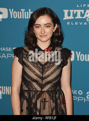 Park City, Utah, USA. 24. Januar, 2019. Abby Quinn besucht die 'Nach der Hochzeit' Premiere während der 2019 Sundance Film Festival in Eccles Center Theater am Januar 25, 2019 in Park City, Utah. Foto: imageSPACE/MediaPunch Credit: MediaPunch Inc/Alamy leben Nachrichten Stockfoto