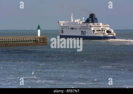 Überfahrt mit der Fähre, Dover-Calais, Stockfoto