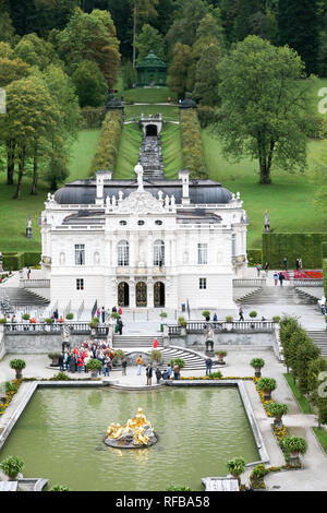 Schloss Linderhof von König Ludwig II. in Bayern, Deutschland Stockfoto