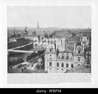 Panorama von Paris, antike Paris Photo, 1893 Stockfoto