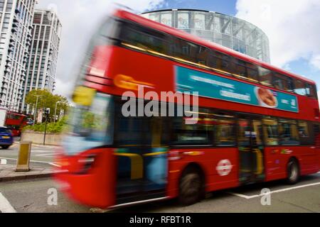 Red Bus, London, England Stockfoto