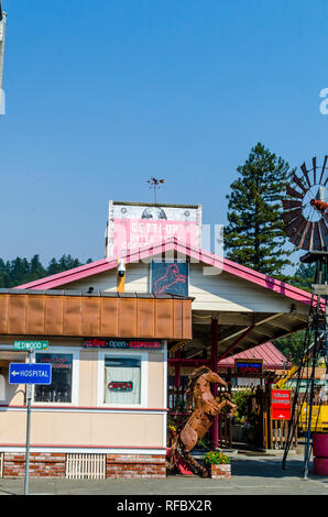 Szenen aus Garberville Kalifornien in den Redwood Wälder der nördlichen Kalifornien Humboldt County Stockfoto