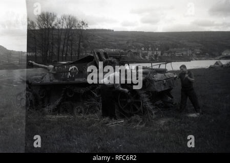 Wehrmacht Heer Sturmgeschütz III StuG III Ausf. G/Bundeswehr Assault Tank III Version G/Armée allemande Char d'Assaut III Ausführung G Stockfoto