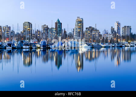 Coal Harbour Skyline, Vancouver, British Columbia, Kanada Stockfoto