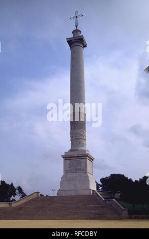 MONUMENTO 4 CENTENARIO DESCUBRIMIENTO. Lage: MONASTERIO DE LA RABIDA. PALOS DE LA FRONTERA. Huelva. Spanien. Stockfoto