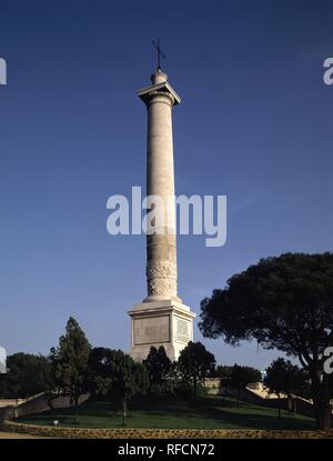 MONUMENTO 4 CENTENARIO DESCUBRIMIENTO. Lage: MONASTERIO DE LA RABIDA. PALOS DE LA FRONTERA. Huelva. Spanien. Stockfoto