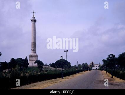 MONUMENTO 4 CENTENARIO DESCUBRIMIENTO. Lage: MONASTERIO DE LA RABIDA. PALOS DE LA FRONTERA. Huelva. Spanien. Stockfoto