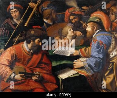 Konzert. Museum: Galleria Borghese, Rom. Autor: LEONELLO SPADA. Stockfoto