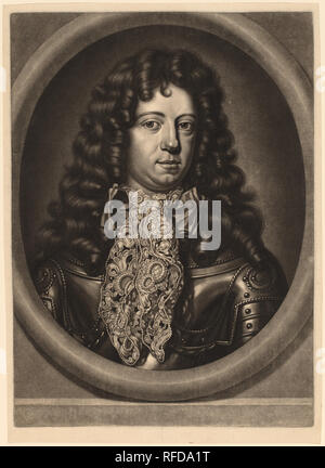 Hendrik Casimir II., Graf von Nassau-Dietz. Abmessungen: Platte: 35,1 x 25,5 cm (13 13/16 x 10 1/16 in.) Blatt: 37,6 x 26,6 cm (14 13/16 x 10 1/2 in.). Medium: mezzotint auf Bütten. Museum: Nationalgalerie, Washington DC. Autor: Abraham Blooteling. Stockfoto