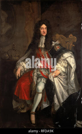 König Charles II. Datum/Zeitraum: 1685 - 1865. Malerei. Öl auf Leinwand. Höhe: 2.448 mm (96.37 in); Breite: 1.442 mm (56.77 in). Autor: Godfrey Kneller. Kneller, Sir Gotfrey. Stockfoto