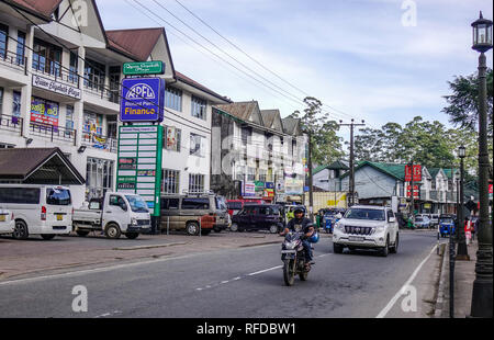 Nuwara Eliya, Sri Lanka - Dec 16, 2018. Straße von Nuwara Eliya, Sri Lanka. Nuwara Eliya ist im Herzen der Central Highlands. Stockfoto