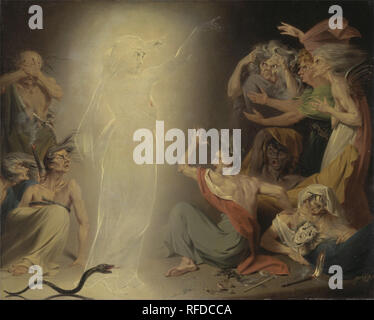 Der Geist der Klytämnestra Erwachen der Furien. Datum/Zeitraum: 1781. Malerei. Öl auf Leinwand. Höhe: 508 mm (20 in); Breite: 648 mm (25,51 in). Autor: John Downman. Stockfoto