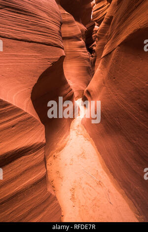 Slickrock Formationen im Lower Antelope Canyon Navajo Indianerreservat, Arizona USA Stockfoto