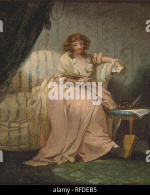 Eine Frau namens Anne, die Frau des Künstlers. Datum/Zeit: Ca. 1795. Malerei. Öl auf Leinwand. Höhe: 297 mm (11,69 in); Breite: 246 mm (9,68 in). Autor: George Morland. Stockfoto