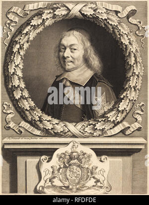 Henri-Auguste, Comte de Brienne. Stand: 1660. Medium: Gravur. Museum: Nationalgalerie, Washington DC. Autor: Robert Nanteuil. Stockfoto