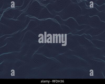Abstrakte wellig Hintergrund aus einer Vielzahl von Dreiecken. Abstrakte Landschaft von Punkten. Vector Illustration. Stock Vektor