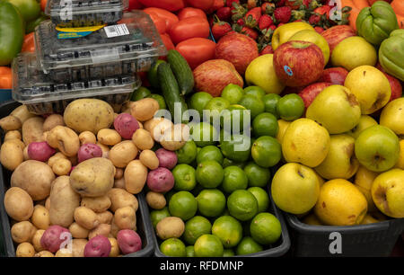 In einem kleinen organischen Produkten vom Markt ausgeht, in San Miguel de Allende, Mexiko. Stockfoto