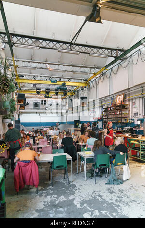 Skate Cafe, Amsterdam Noord, Niederlande Stockfoto
