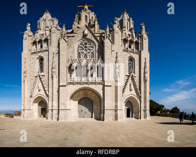 Temple Expiatori del Sagrat Cor, Tempel des Heiligen Herzen Jesu in Tibidabo Stockfoto
