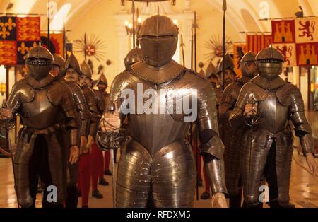 Grandmaster's Palace, Rüstungen in die Waffenkammer, Valletta, Malta Stockfoto