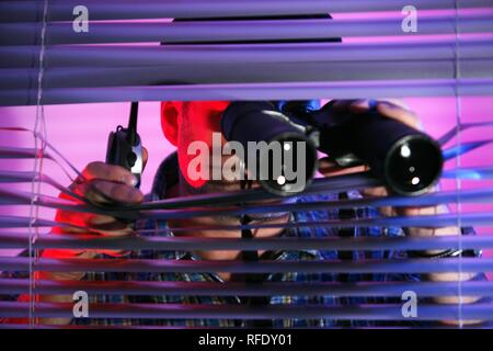 Beobachtung, Secret Agent, Spy, Privatdetektiv Stockfoto