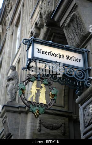 Restaurant Auerbachs Keller, Leipzig, Sachsen, Deutschland Stockfoto