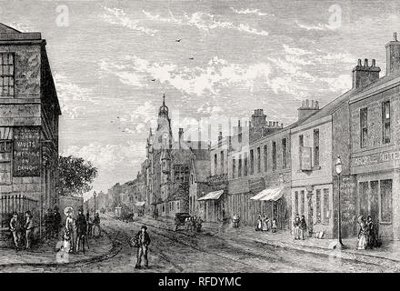 High Street, Portobello, Edinburgh, Schottland, 19. Jahrhundert Stockfoto
