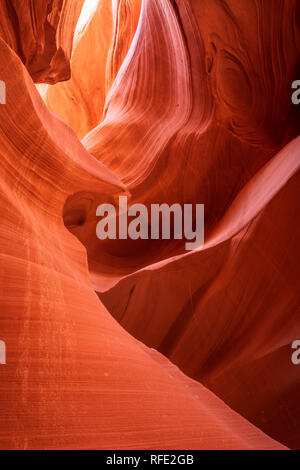 Slickrock Formationen im Lower Antelope Canyon Navajo Indianerreservat, Arizona USA Stockfoto