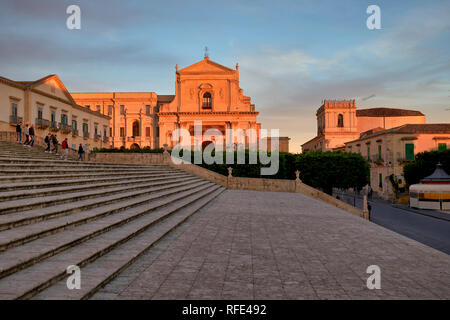 Basilika Santissimo Salvatore Noto Sizilien Italien Stockfoto